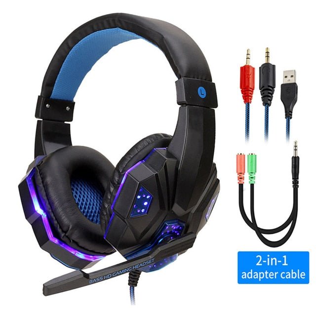 Led Light Wired Gamer Headset - countrycottagebarn