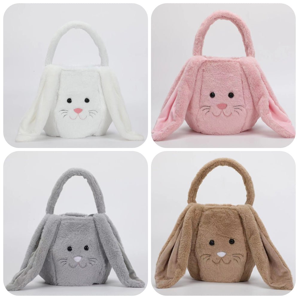 Easter Plush Jackrabbit Gift Bag Basket - countrycottagebarn