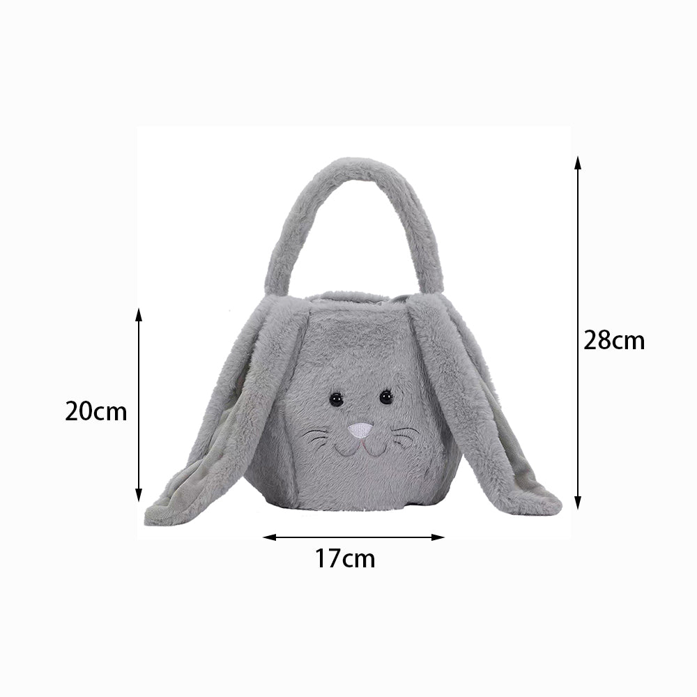 Easter Plush Jackrabbit Gift Bag Basket - countrycottagebarn