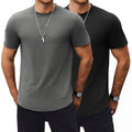 COOFANDY Mens Casual T Shirts Short Sleeve Cotton Tee Shirts Hipster Hip Hop Longline T-Shirt Basic Summer Tops - countrycottagebarn