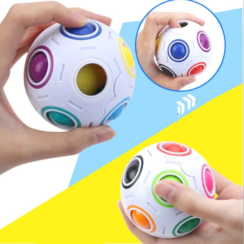 Rainbow Cube Ball Stress Toy - countrycottagebarn