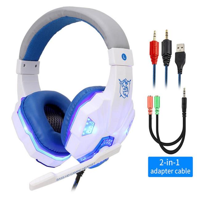 Led Light Wired Gamer Headset - countrycottagebarn