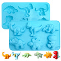 Spmarkt Dinosaur Silicone Mold 11inch*6inch Blue Dinosaur Candy Chocolate Molds Animal Dinosaur Shape Jello Molds for Children Dino Cookie Cutters Molds Tool Making Candy Pudding Crayon…