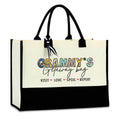 Grammy Gift Ideas Grandma Gifts Flowers Canvas Waterproof Tote Bag for Women Reusable Grocery Bags Beach Bag Best Grandma Gifts Mothers Day Grandmothers Day Birthday Thank You Gifts Ideas for Grandma - countrycottagebarn