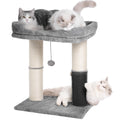 Pawfessor Cat Tree Tower for Large Cats Cat Scratching Post with 20x15.7”Large Top Bed Cat Self Groomer Thick Scratch Post [Dia=4.5”] and Danging Ball Great for Large Indoor Cats - Large Grey - countrycottagebarn