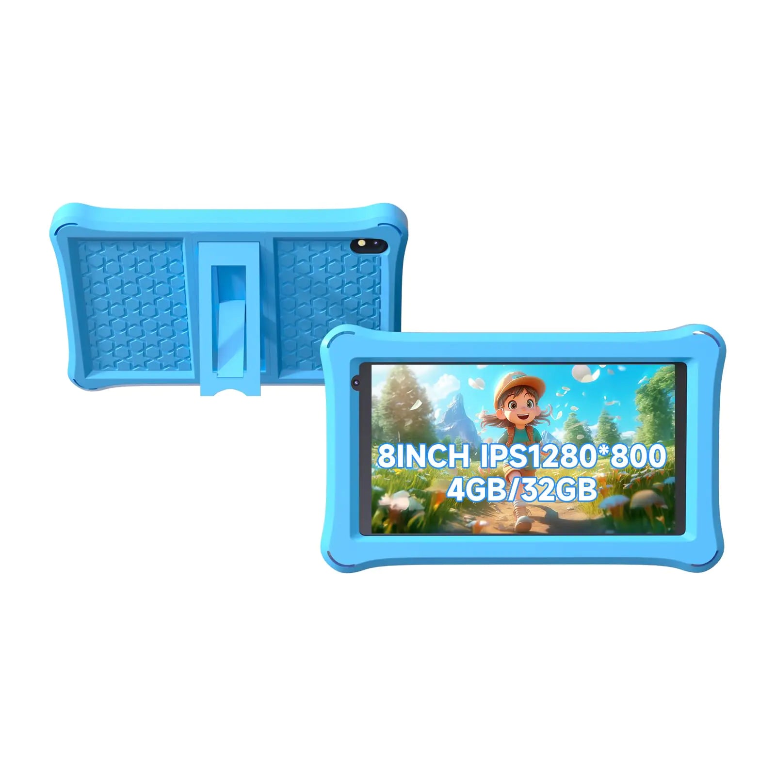 Kids Tablet 8 inch Toddler Tablet Android Kids Tablet 4GB RAM 32GB ROM 8 inch IPS Touchscreen 1280x800 Iwawa and Parental Controls Kids Tablet WiFi Dual Camera Bluetooth Shockproof Case - countrycottagebarn