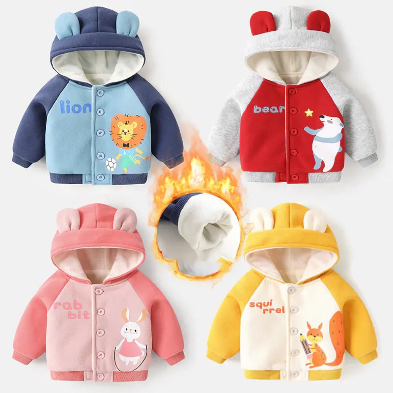Baby Fleece Hooded Jacket for Boys and Girls Winter - countrycottagebarn