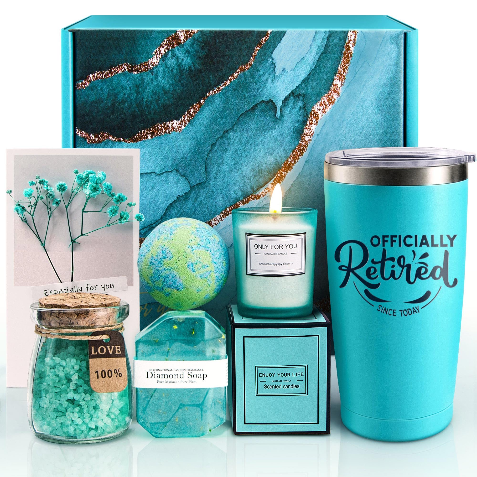 Retirement Gift for Woman 2024 Relaxing Spa Gift Basket Set Best Retirement Gift Ideas for Women Happy Retirement Gifts for Coworker Teacher Nurse Mom Grandma Boss Retirees Retired Friends - countrycottagebarn