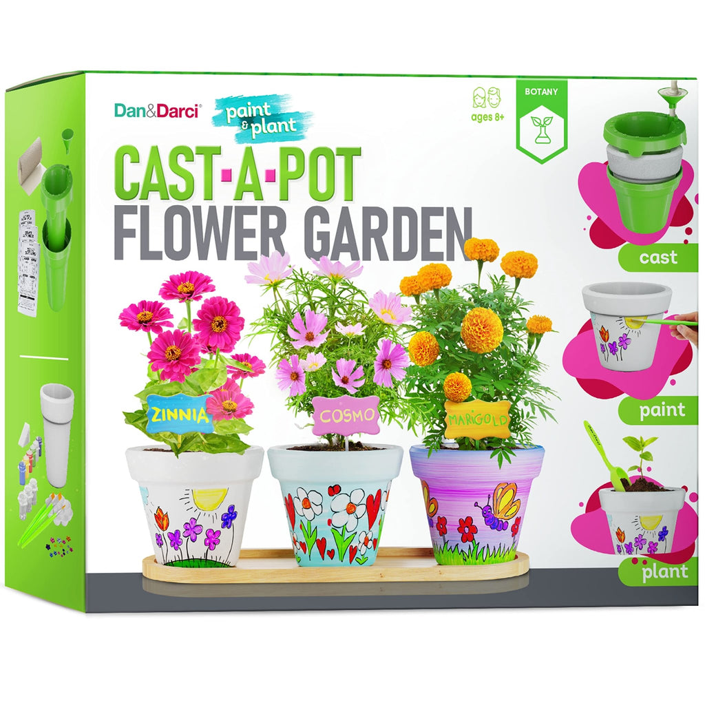Dan&Darci Cast Paint & Plant Kit for Kids & Teens - Birthday Easter Gift Ideas for Girls & Boys Age 8 - 14 Year Old Girl - Teenage Crafts Gifts Kits Fun DIY Art Teen Projects - Casting & Gardening - countrycottagebarn