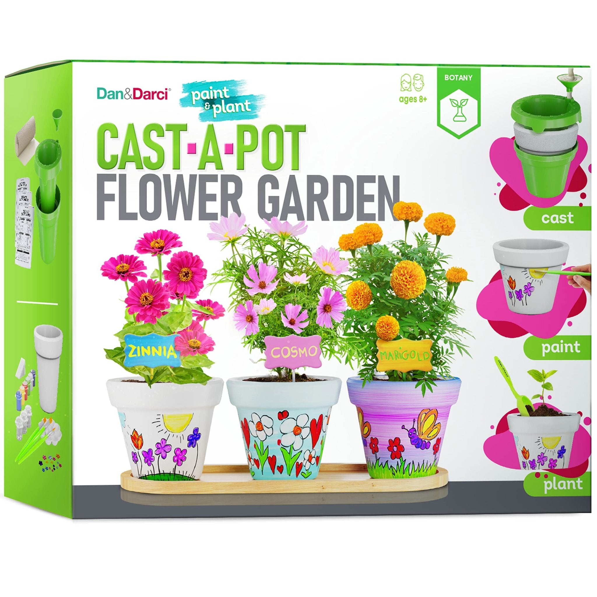 Dan&Darci Cast Paint & Plant Kit for Kids & Teens - Birthday Easter Gift Ideas for Girls & Boys Age 8 - 14 Year Old Girl - Teenage Crafts Gifts Kits Fun DIY Art Teen Projects - Casting & Gardening - countrycottagebarn