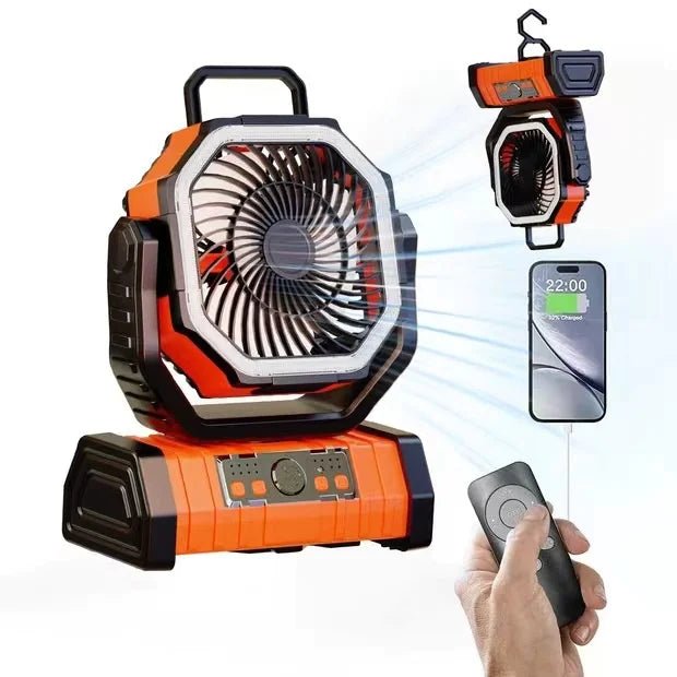 Outdoor Household Power Bank LED Light Camping Fan - countrycottagebarn