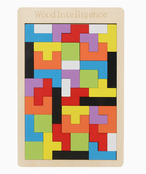 Children's Tetris Wooden Puzzle - countrycottagebarn