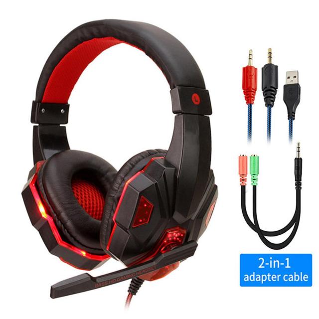 Led Light Wired Gamer Headset - countrycottagebarn