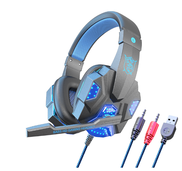 Led Light Wired Gamer Headset - countrycottagebarn