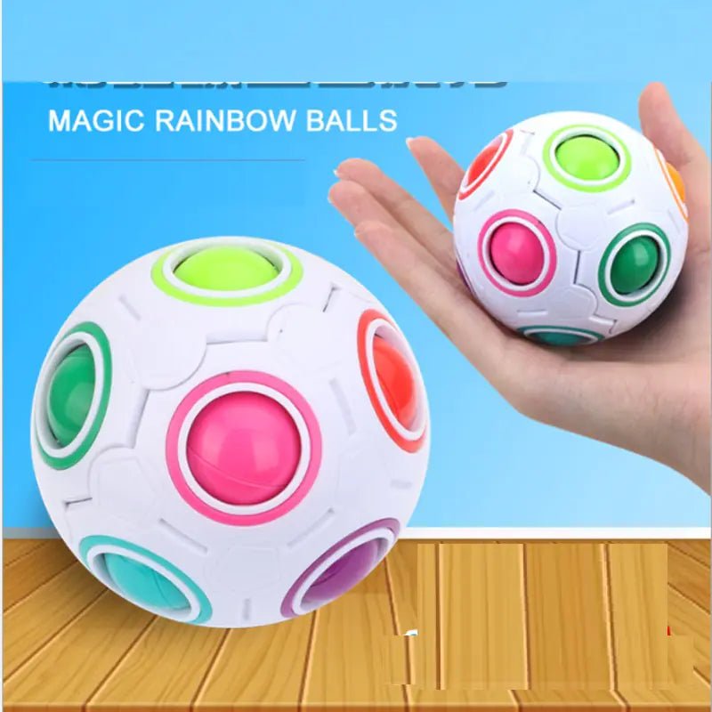 Rainbow Cube Ball Stress Toy - countrycottagebarn