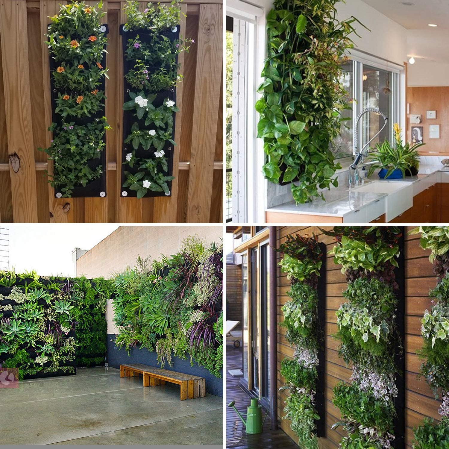 Vertical Hanging Garden Flower Pots - countrycottagebarn