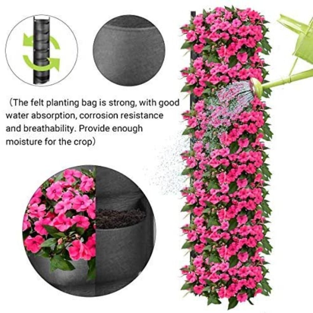 Vertical Hanging Garden Flower Pots - countrycottagebarn