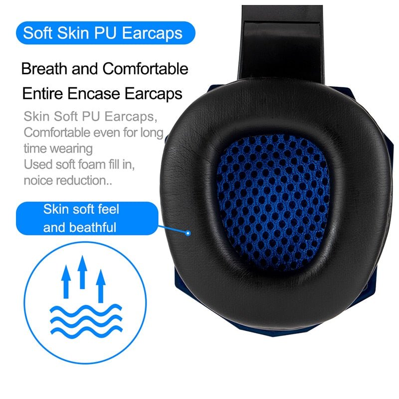 Led Light Wired Gamer Headset - countrycottagebarn